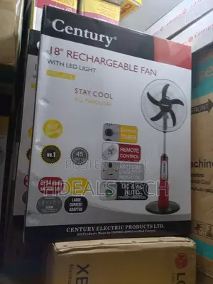 Century 18" Rechargeable Fan With Led Light - Model FRC-45-E