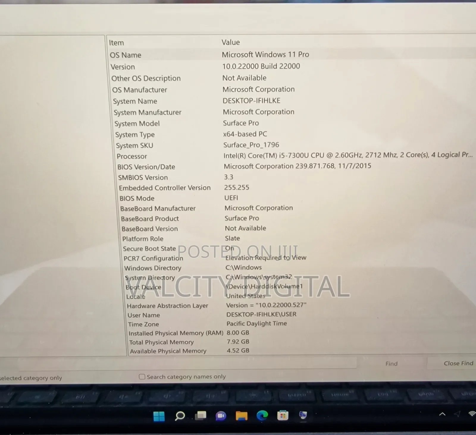 Laptop Microsoft Surface Pro 8GB Intel Core i5 SSD 128GB