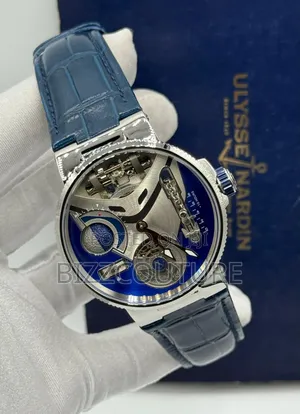 Original Ulysse Nardin Mechanical Blue Leather Strap Watch