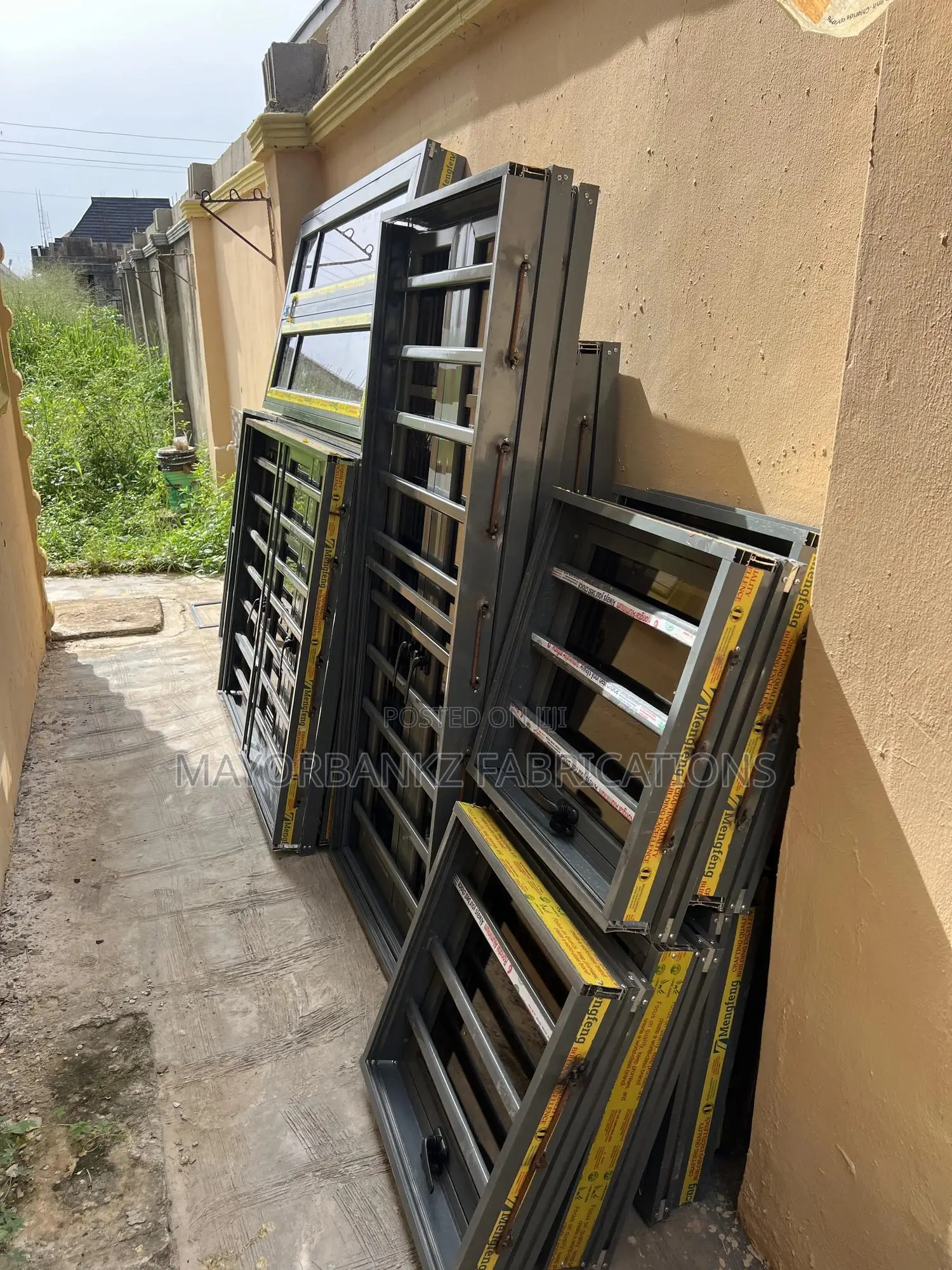 Gray Color 3in 1 Casement Window
