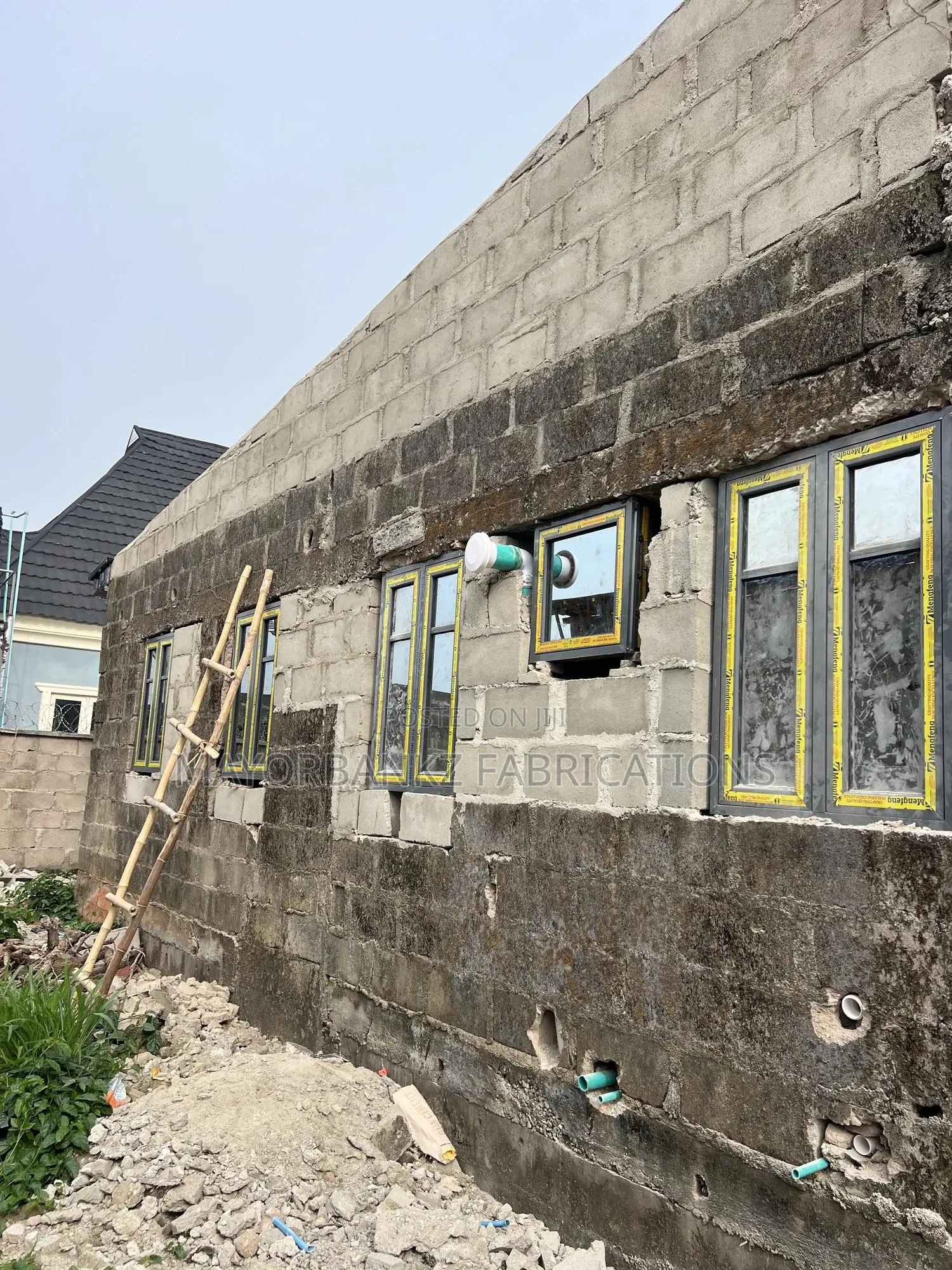 Gray Color 3in 1 Casement Window