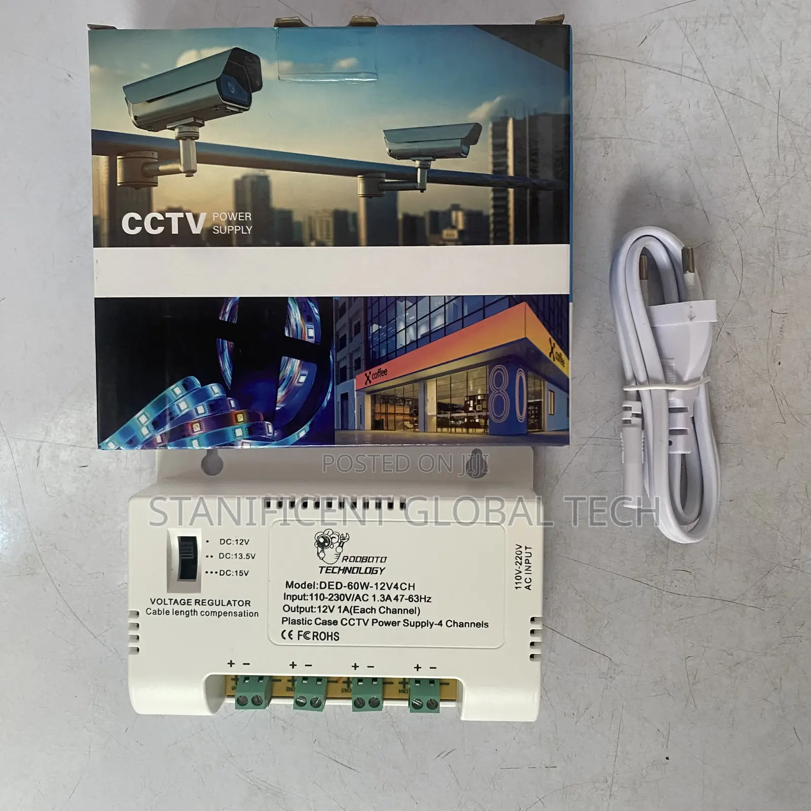 Rooboto 4way Power Supply Box With Power Cord