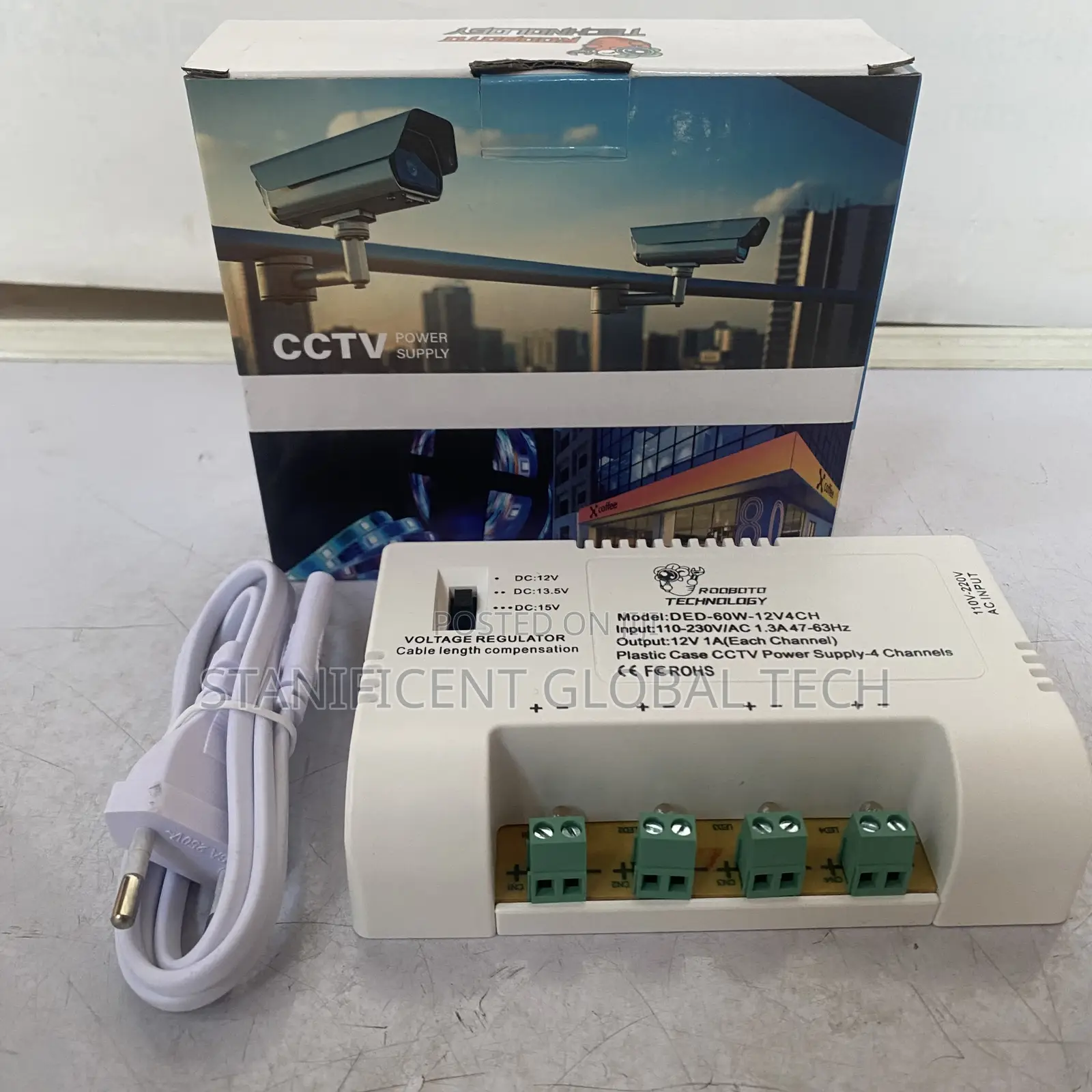 Rooboto 4way Power Supply Box With Power Cord