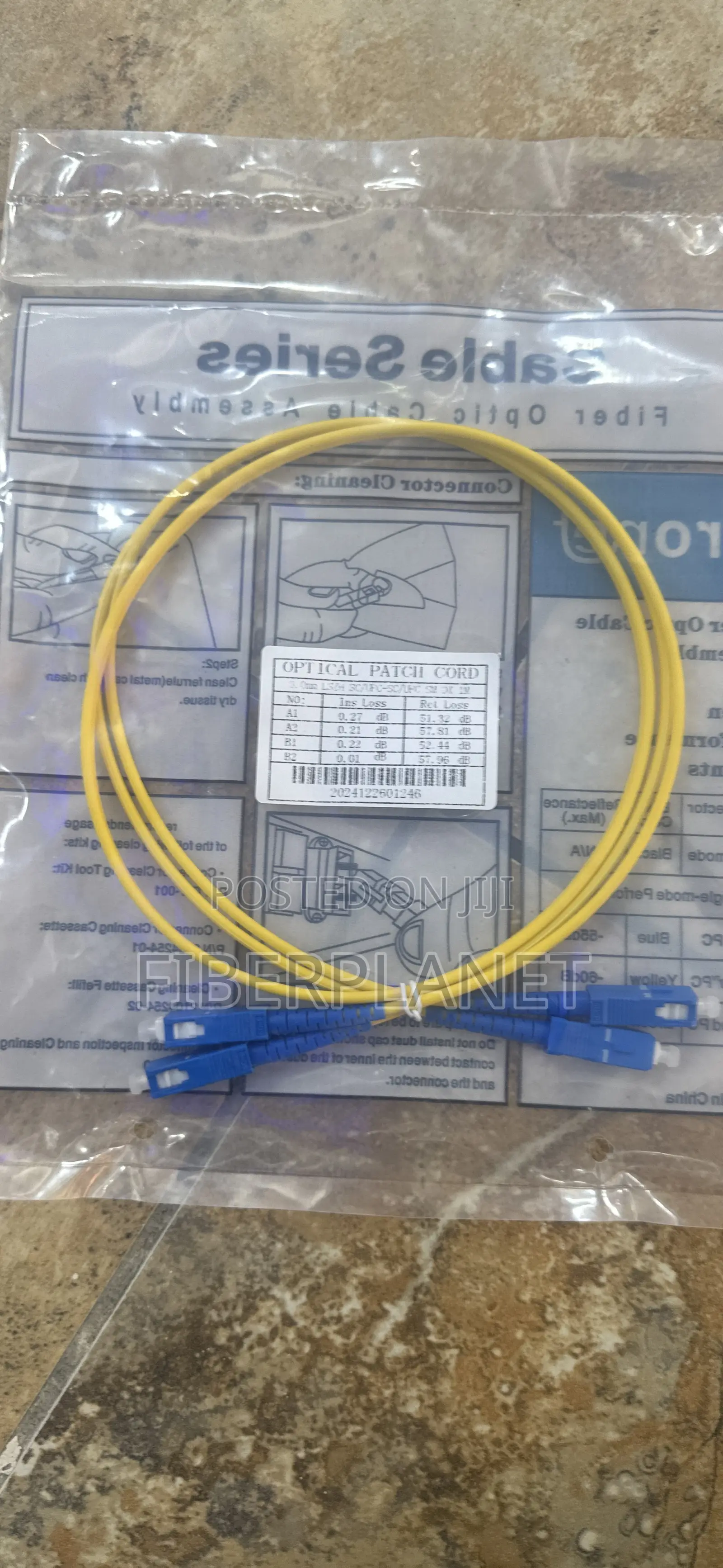 Fiber Optics Patch Cord Sc-Sc 1m Single Mode
