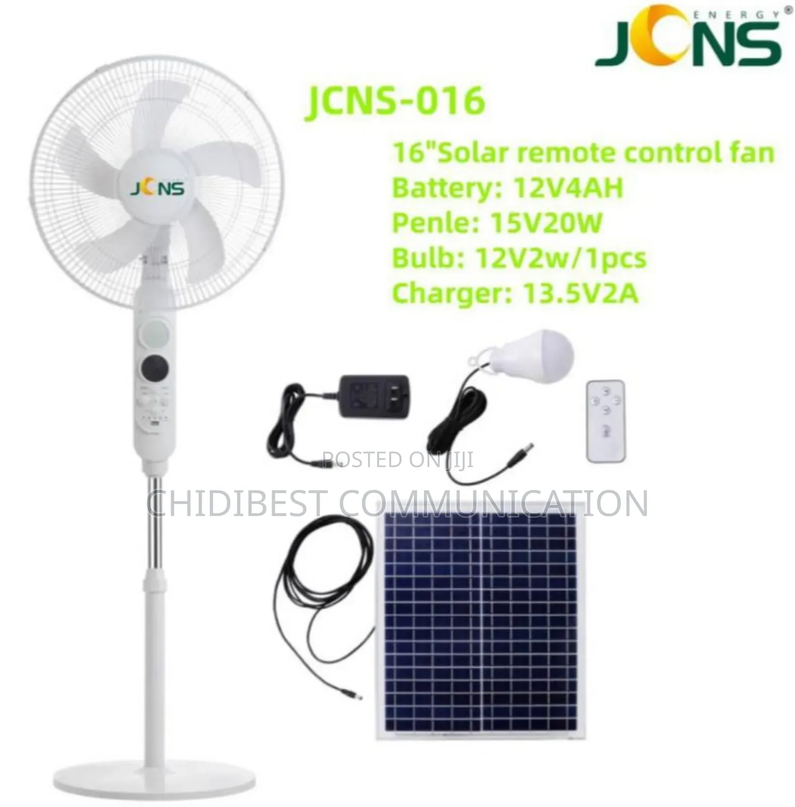 Solar Fan With Remote Control