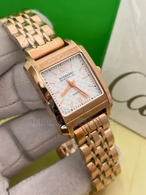 Burberry Rose Gold Chain Watch for Women's