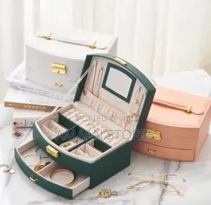 Photo - Jewelry Box- Waterproof Pu Leather Lockable Design