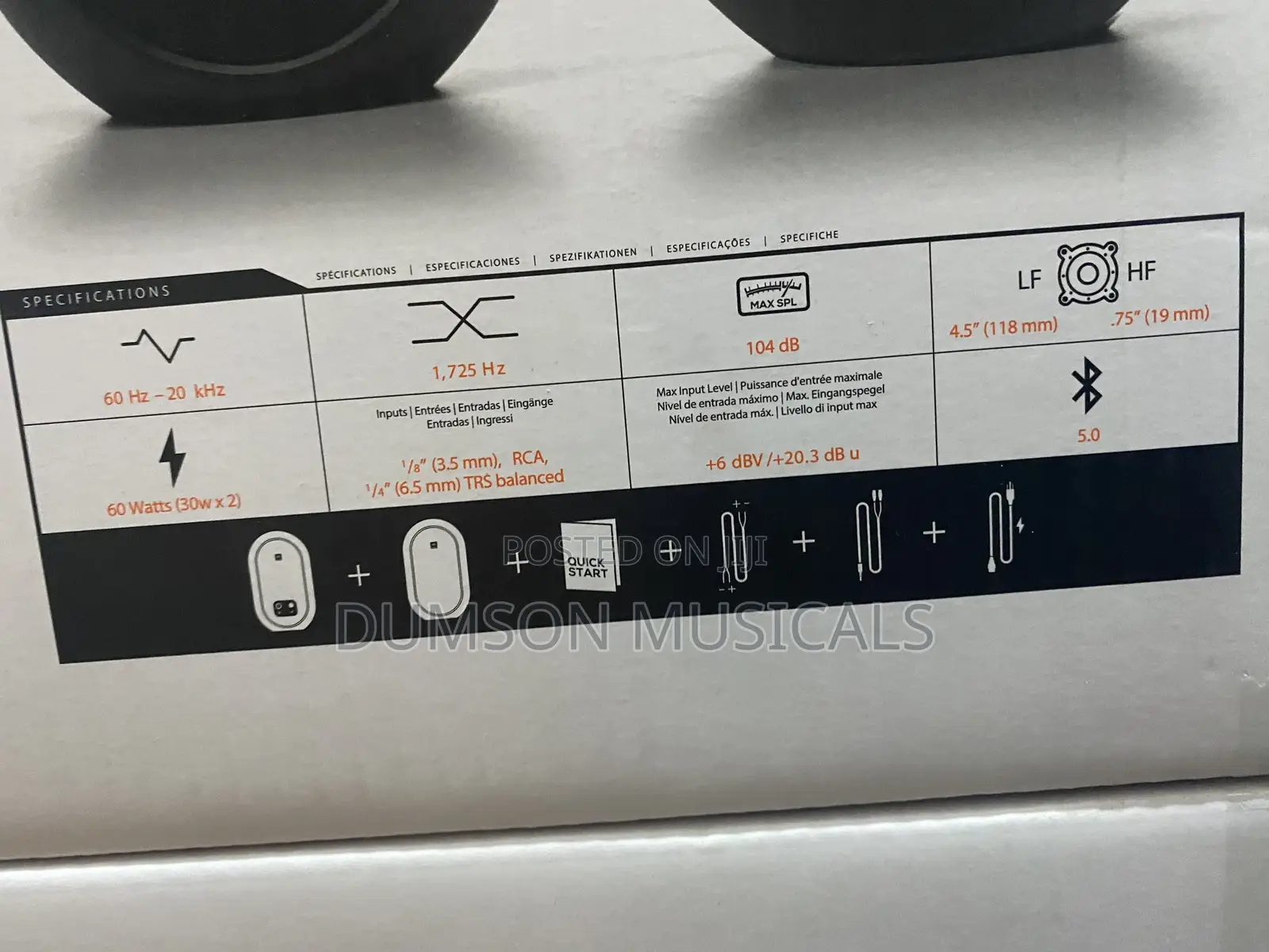 JBL Studio Monitor Desktop Reference Monitors With Bluetooth