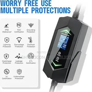 Usa Level 2 Portable Ev Charger J1772,25ft Etl Listed Ev