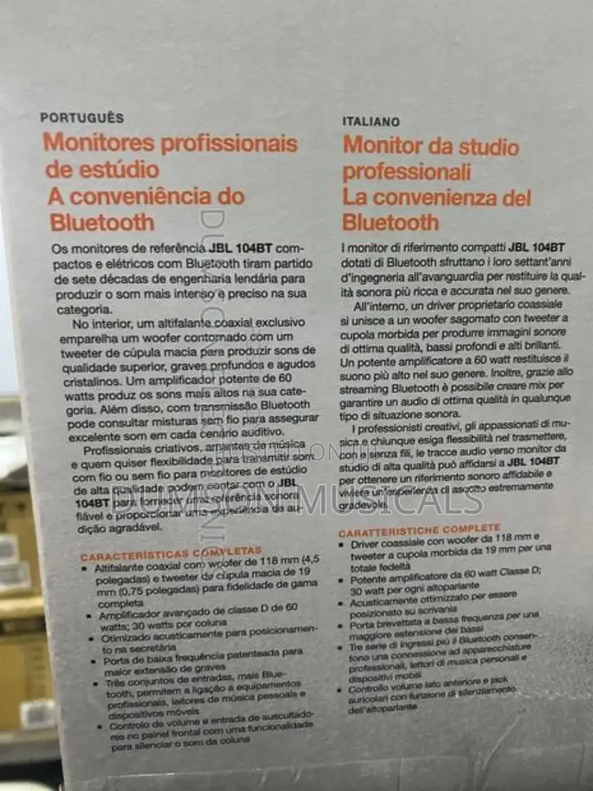 JBL Studio Monitor Desktop Reference Monitors With Bluetooth