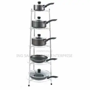 Stainless Standing Pot Rack - 5 Tier