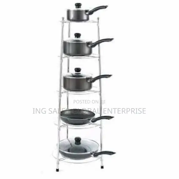 Stainless Standing Pot Rack - 5 Tier