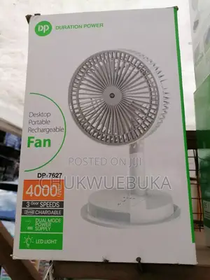 Dp Rechargeable Fan With Battery Capacity of 4000 Amp
