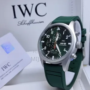 Photo - "Iwc Inspired Green Rubber Watch - Day, Date, Chronograph"