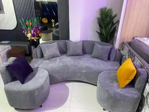 3,1,1 Dark Grey Sofa Set With Pillows