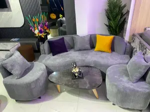3,1,1 Dark Grey Sofa Set With Pillows