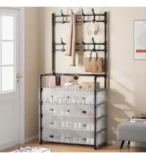 Cloth Hanger Rack and Shoe Rack - 5 Layers