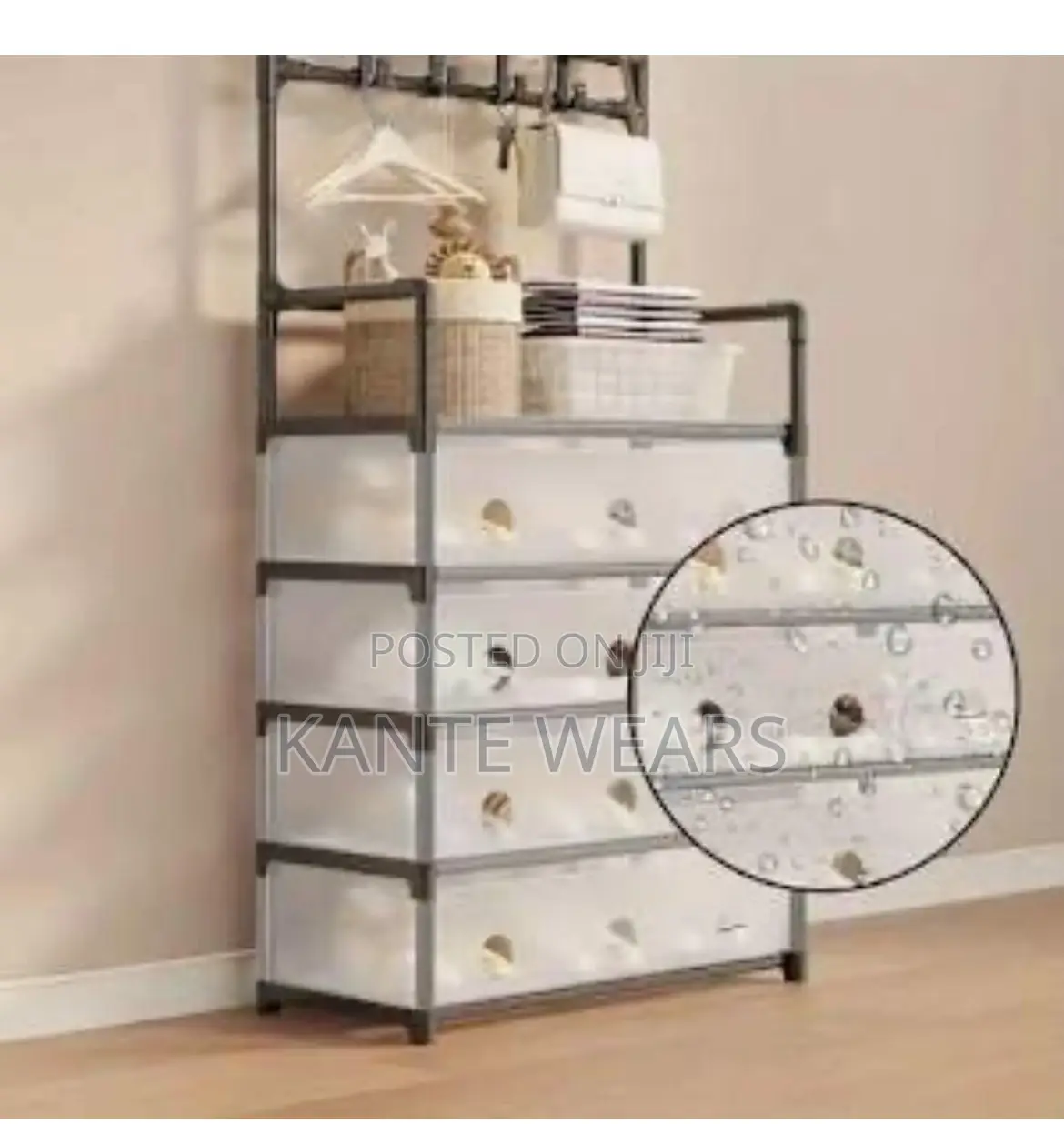 Cloth Hanger Rack and Shoe Rack - 5 Layers