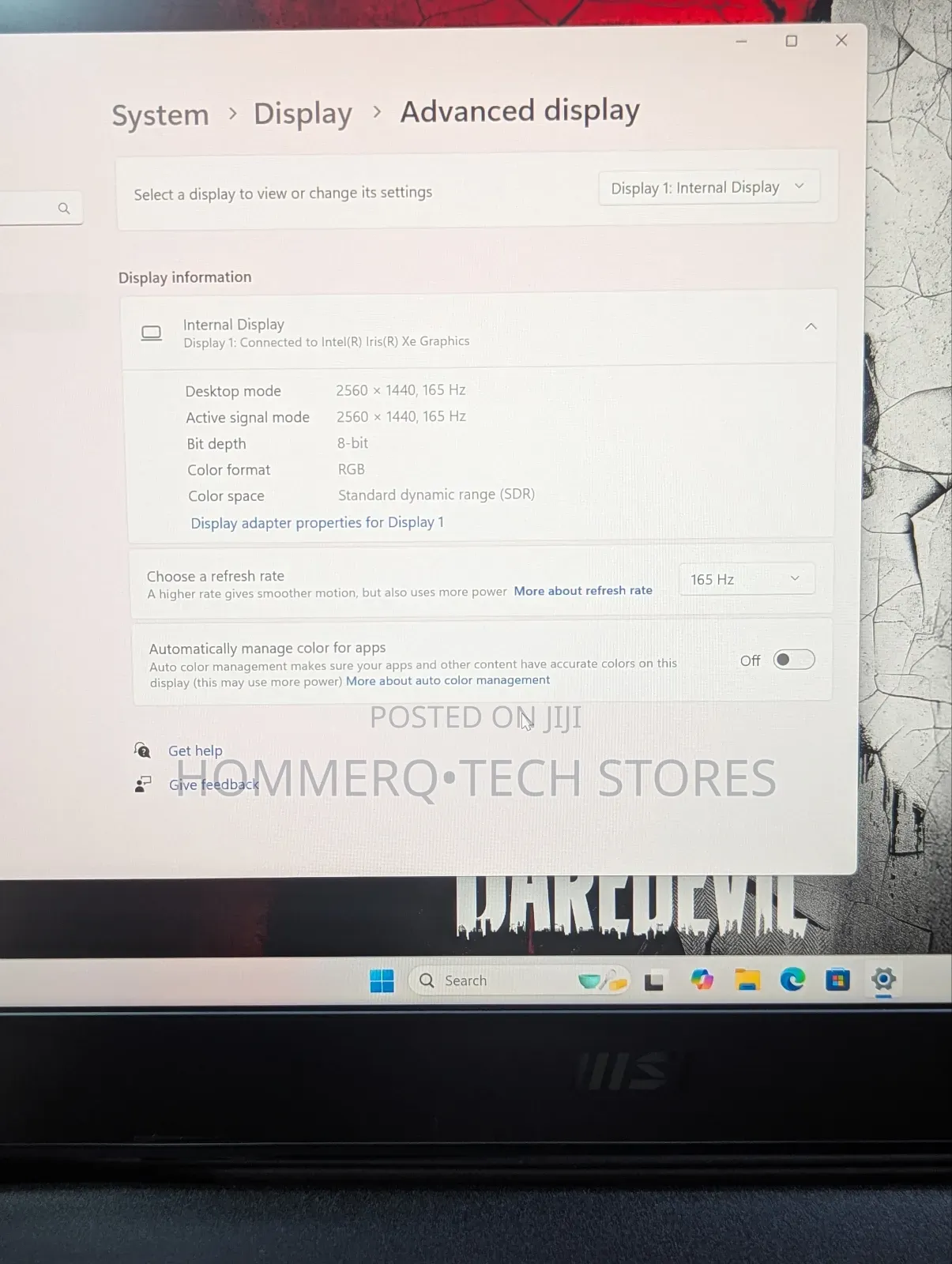 Laptop MSI Vector GP66HX 12UGS 32GB Intel Core I9 SSD 1T