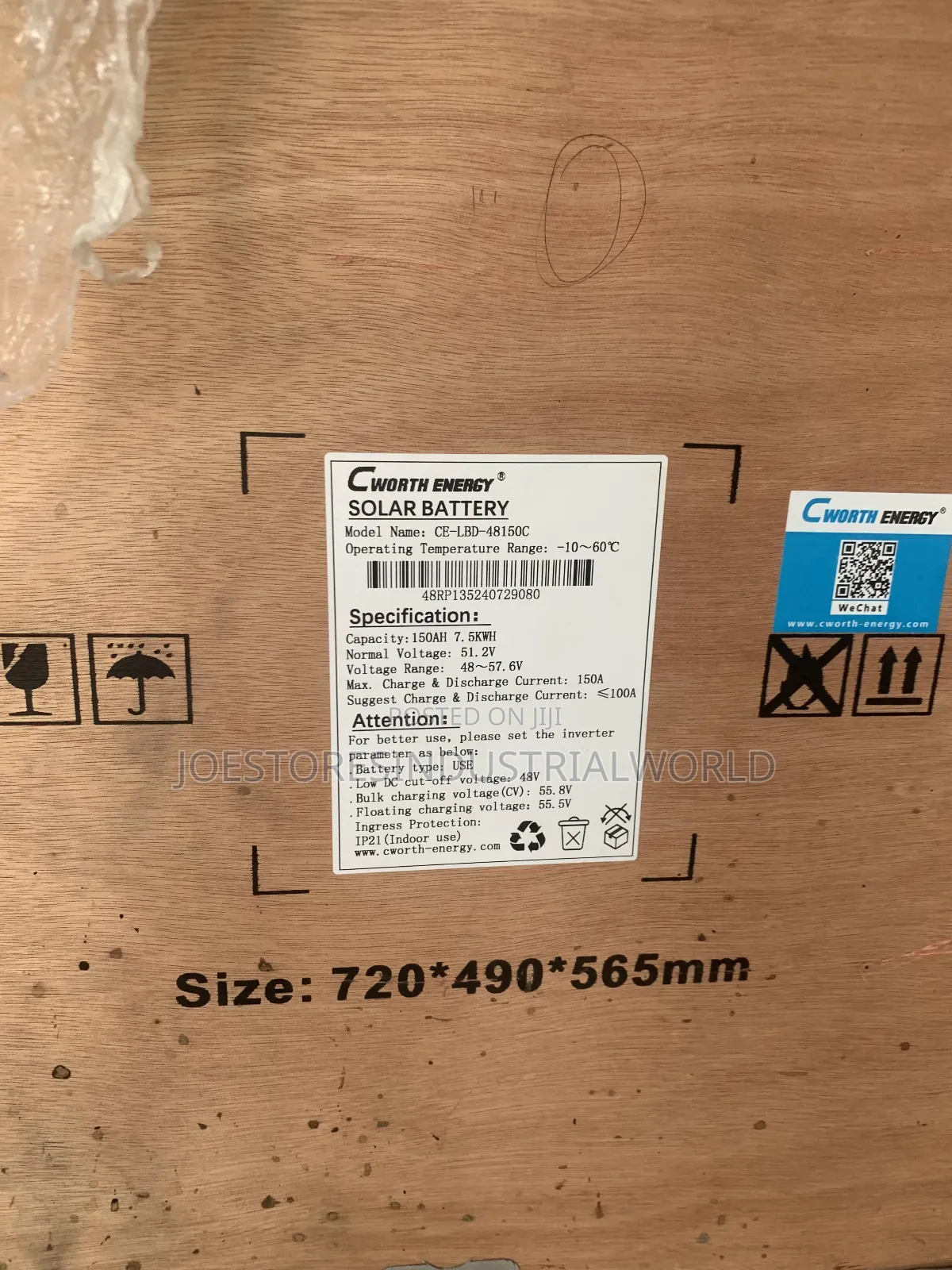Cworth Energy Lithium Battery 7.5kwh 150a
