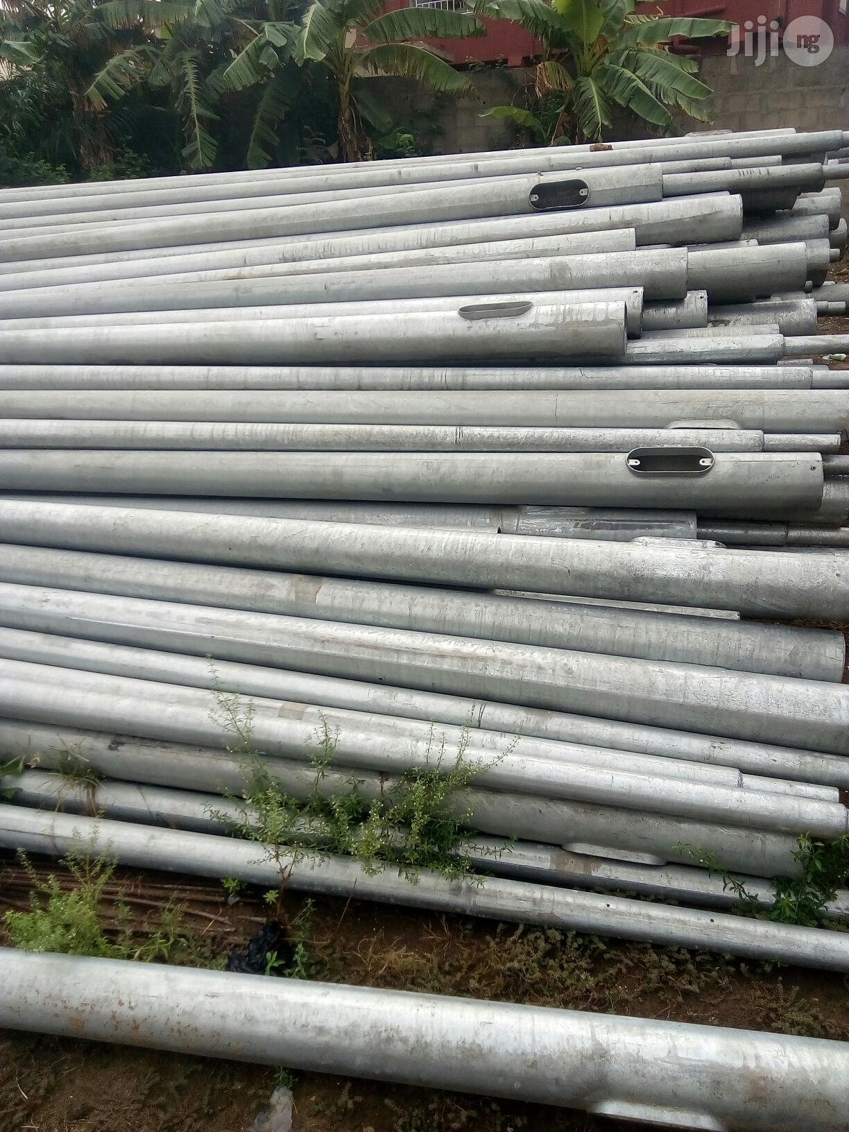 8 Meter Galvanized Solar Street Light Poles (NDDC) Specification