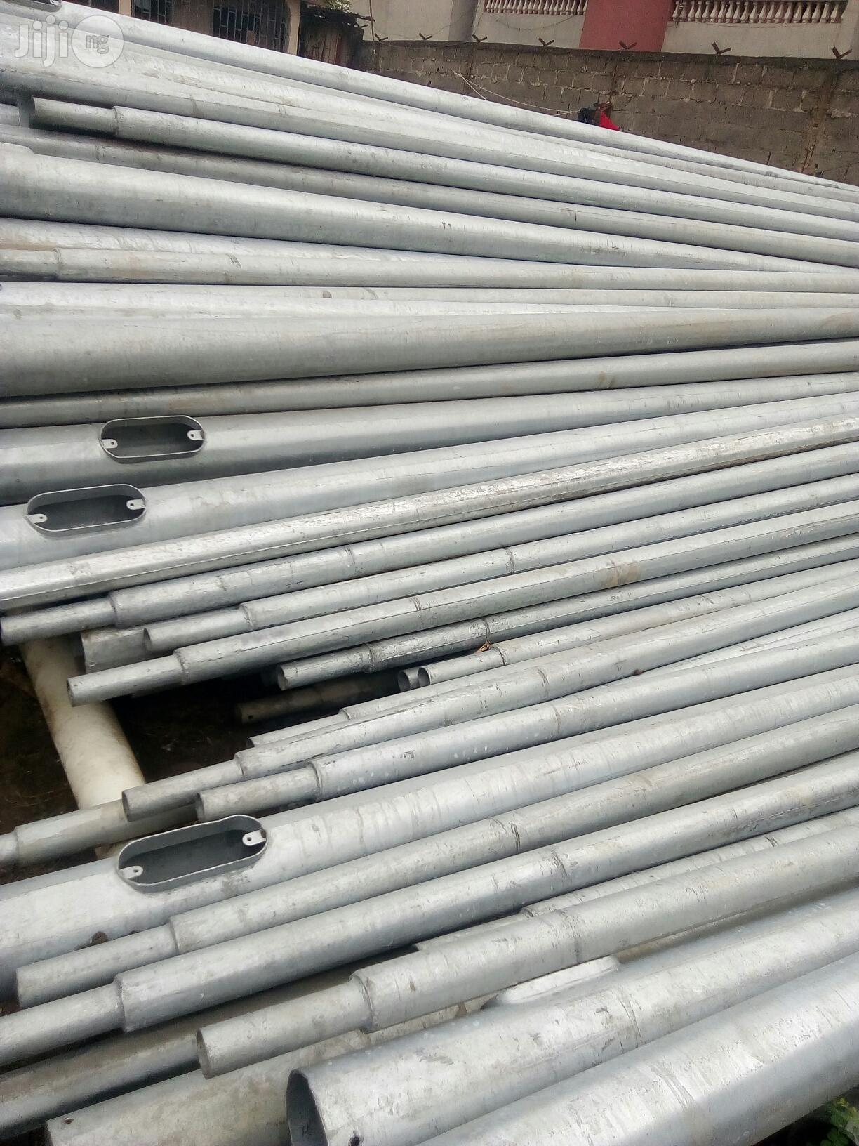 8 Meter Galvanized Solar Street Light Poles (NDDC) Specification