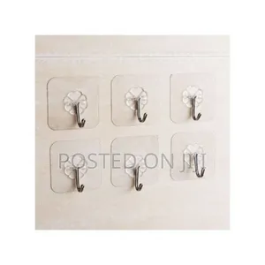 Adhesive Wall Hooks - 12pcs