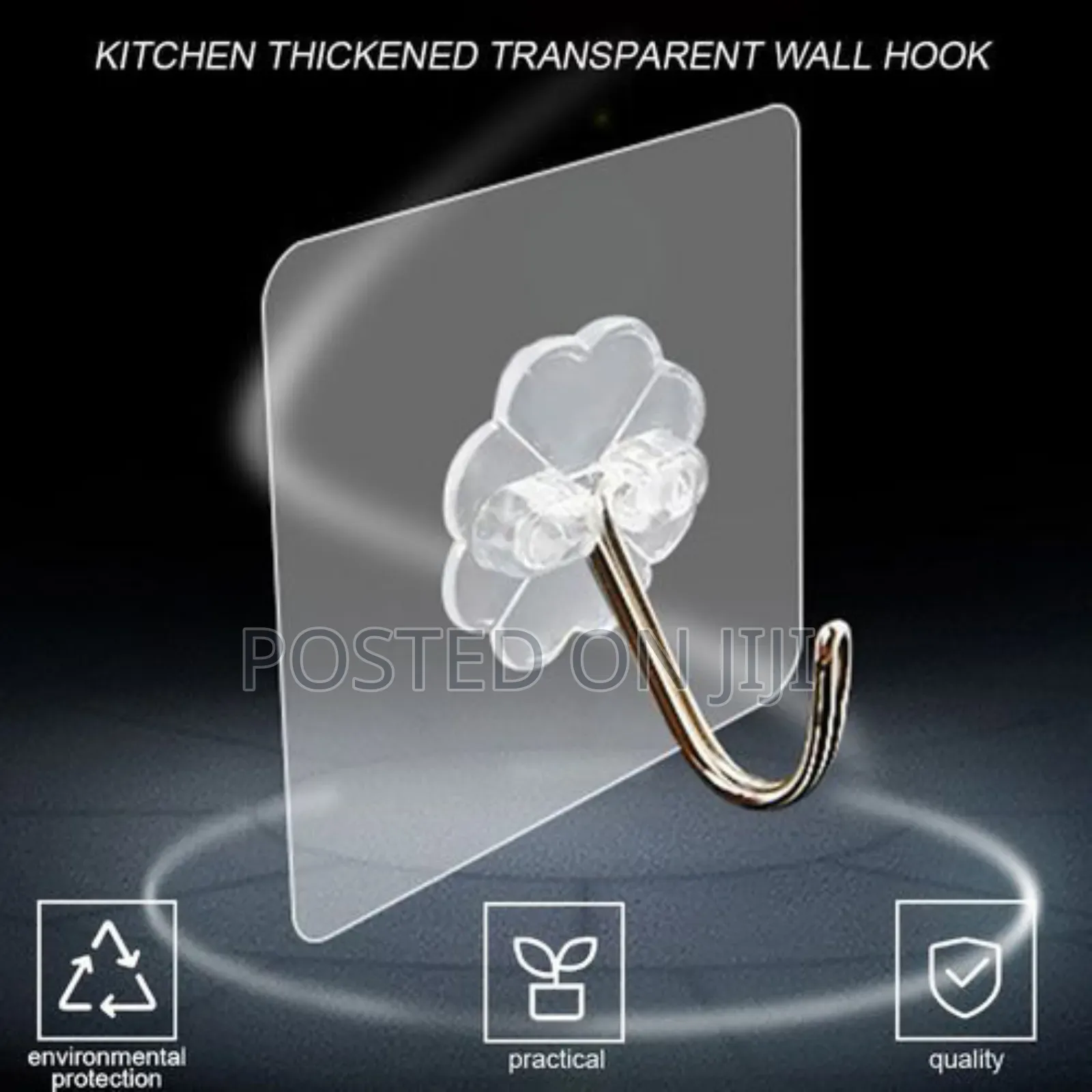 Adhesive Wall Hooks - 12pcs