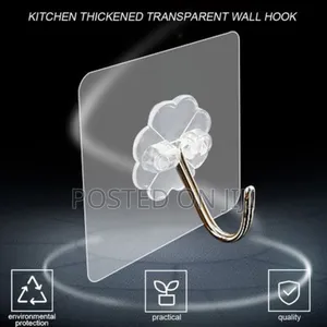 Adhesive Wall Hooks - 12pcs
