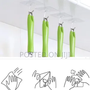 Adhesive Wall Hooks - 12pcs