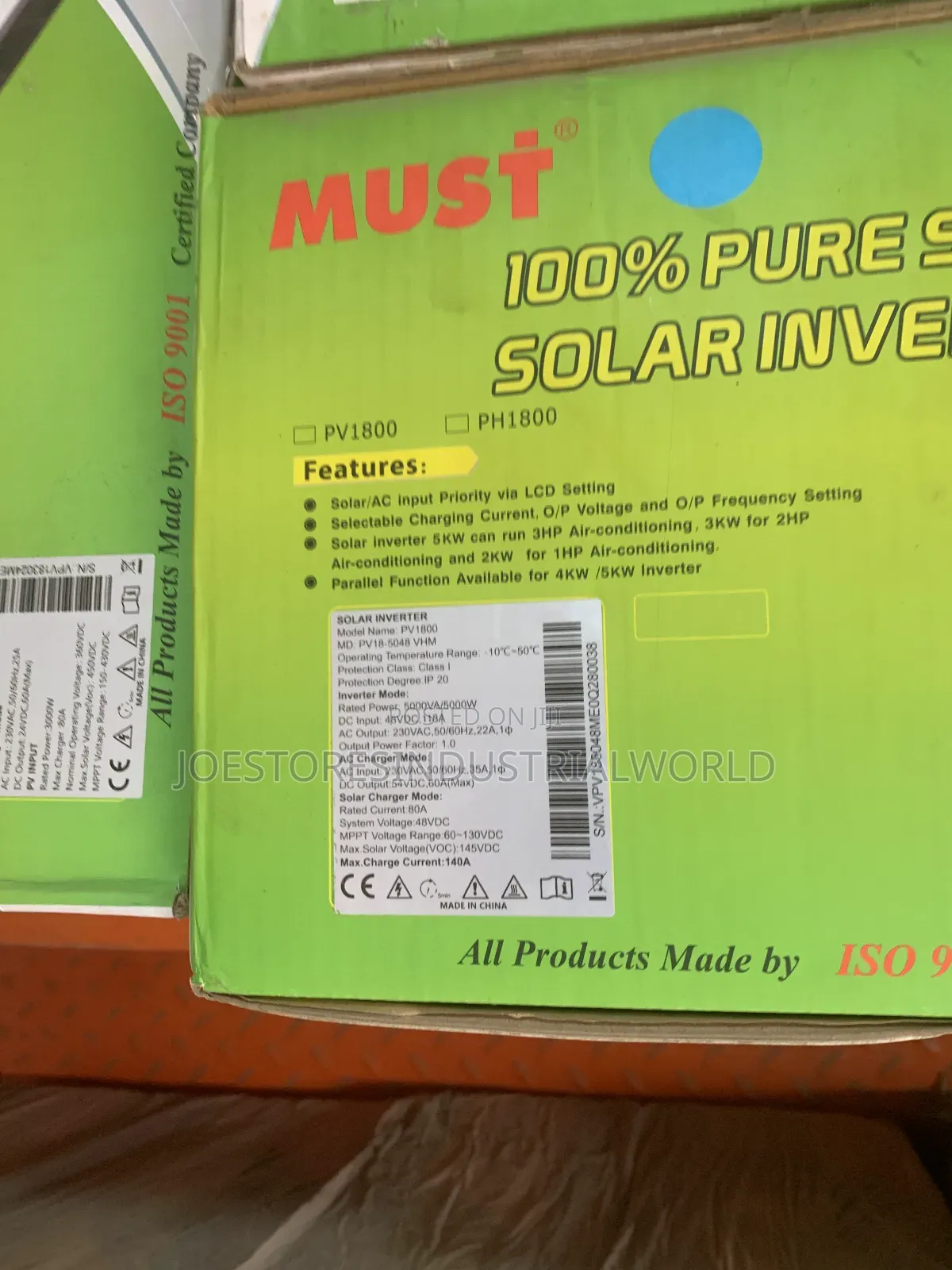 Must Solar Inverter 5kva With Inbuilt MPPT Controller 80a