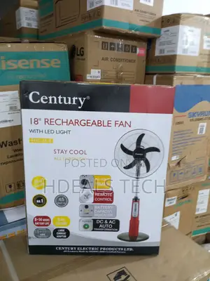 Century FRC-45-E Home Fan - Rechargeable With Led