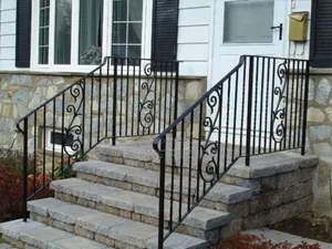 Flowers Wrought Iron Handrail