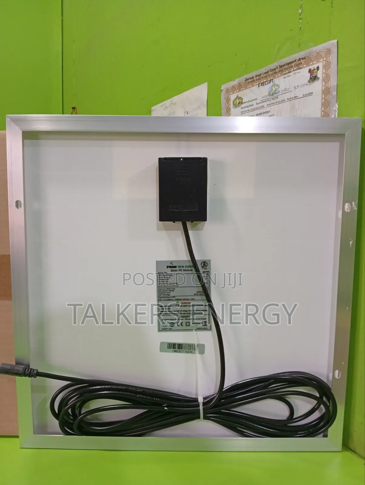 Iwin Energy 18v 18w Solar Panel For Fan