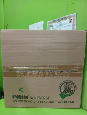 Iwin Energy 18v 18w Solar Panel For Fan