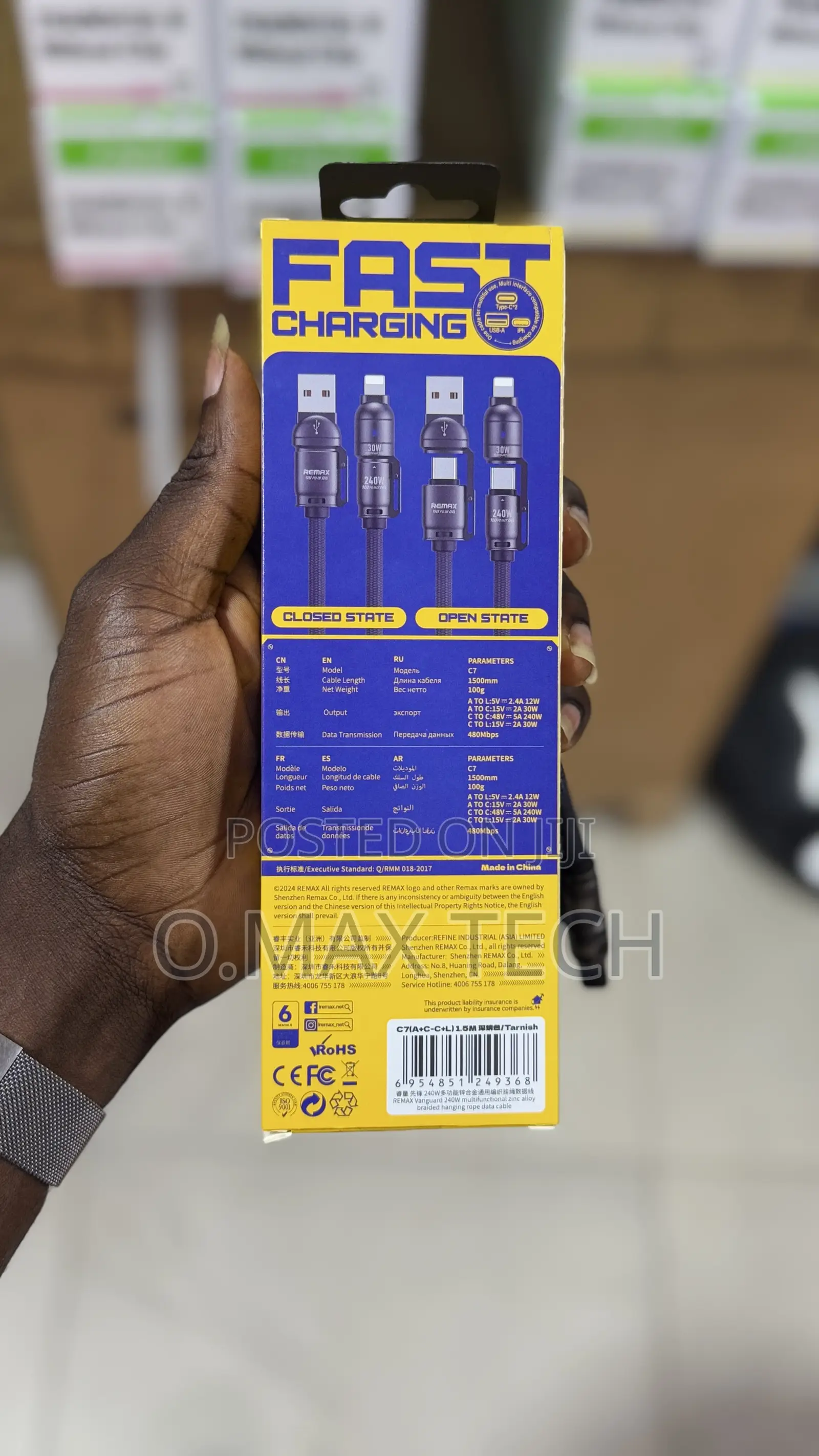 Remax 4in1 Cable 240w/30w Data Cable