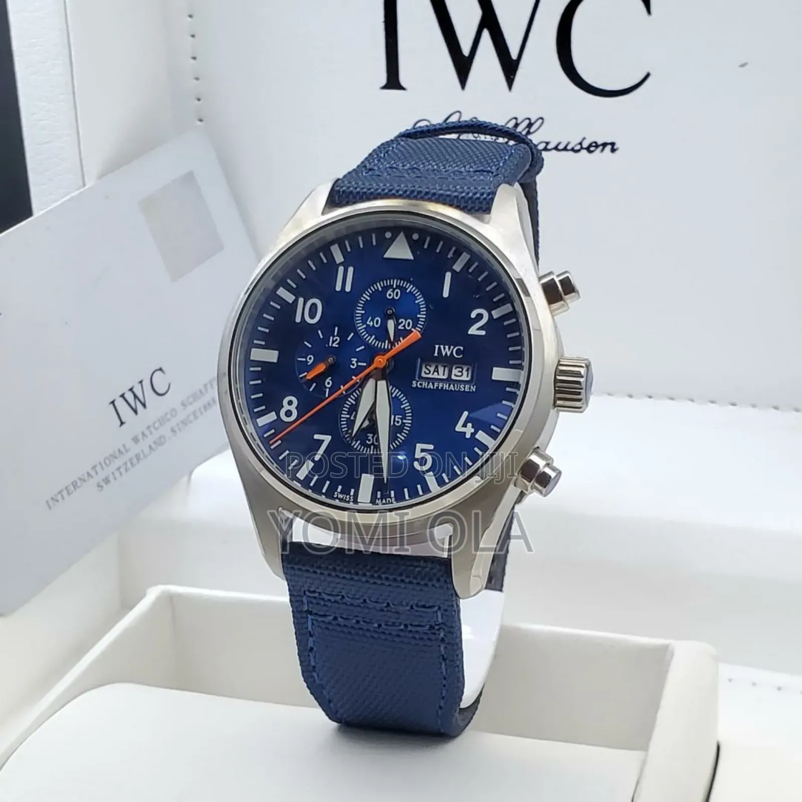 Iwc Chronograph Blue Dial Watch