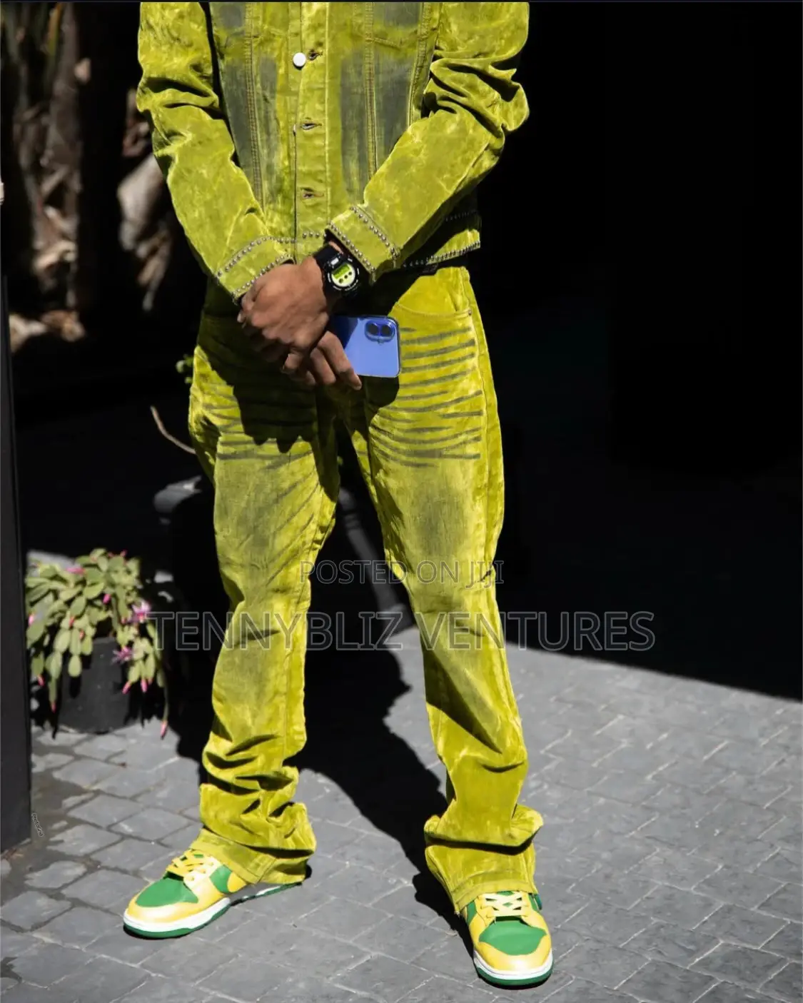 Latest Luxury Lime Distressed Suede Ensemble Combo