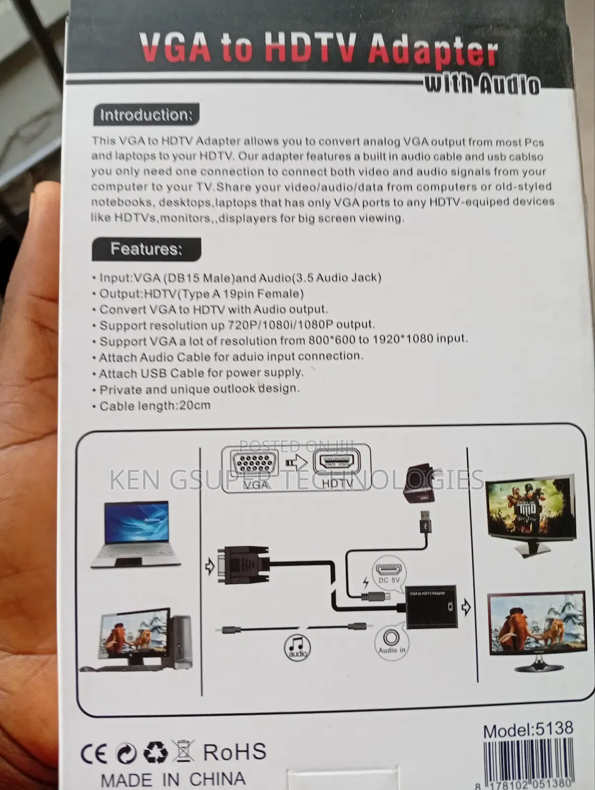 Vga to HDTV Adapter