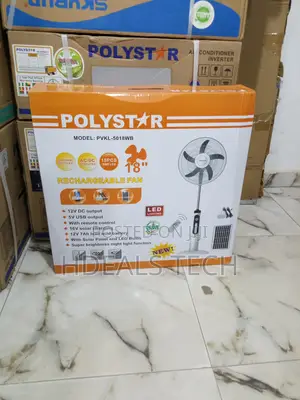 Polystar 18" Dc/Acrechargeable Fan With 3-Speed Control
