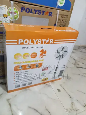 18-Inch Rechargeable Polystar Fan With Adjustable Height