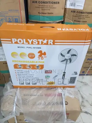 Polystar 18" Fan for Home Outdoor Use - Rechargeable