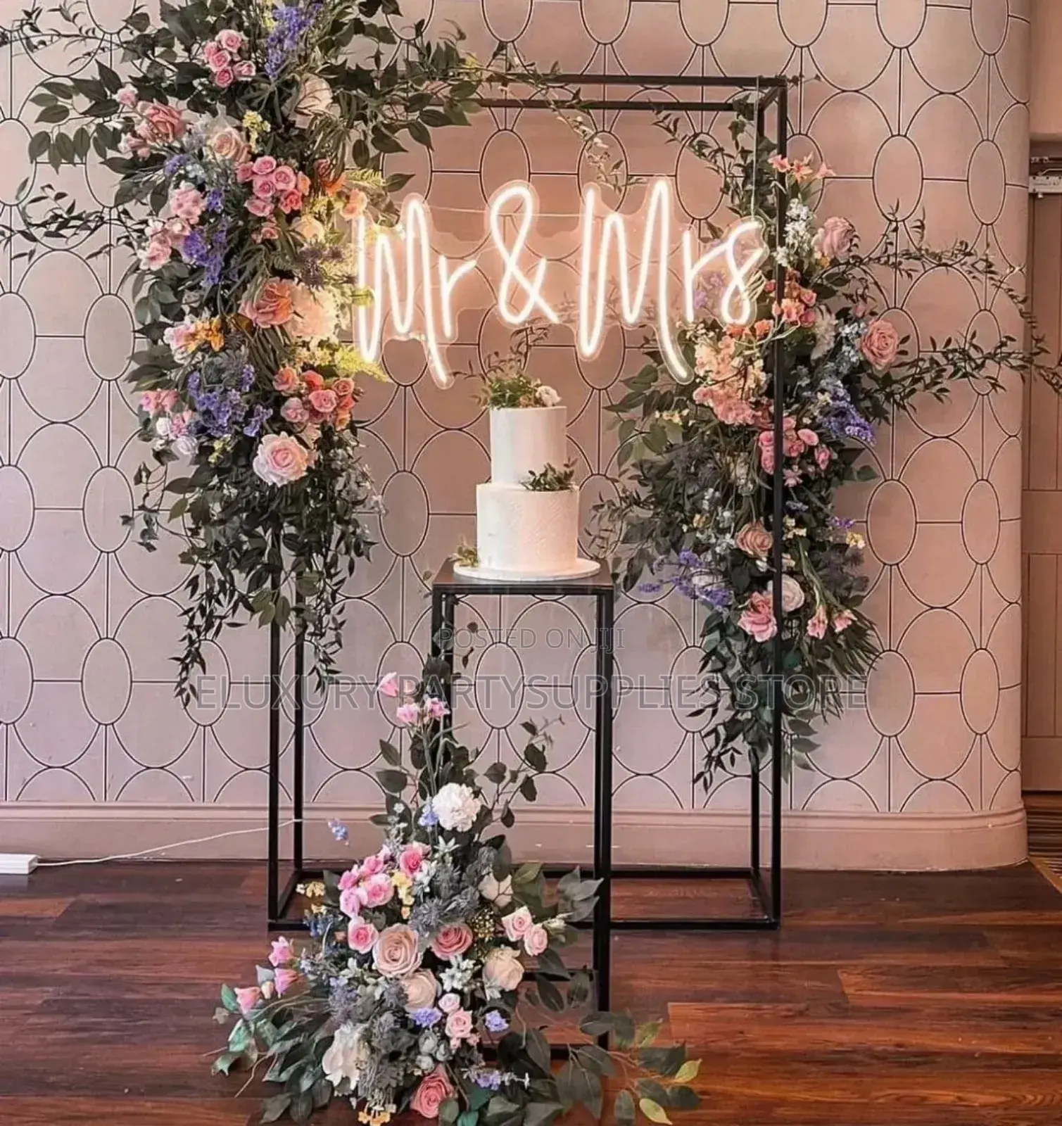 Rectangular Iron Backdrop for Rent