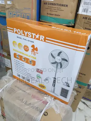 Stay Cool Anywhere - Polystar 18' Rechargeable Fan