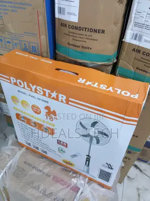 Polystar 18" Fan - Rechargeable,Powerful Quiet