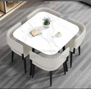 High Quality and Imported Marble Top Dining Table by 4 Chair
