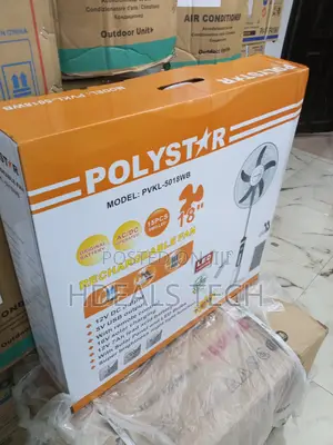 Polystar Fan 18" Rechargeable With Usb Charging