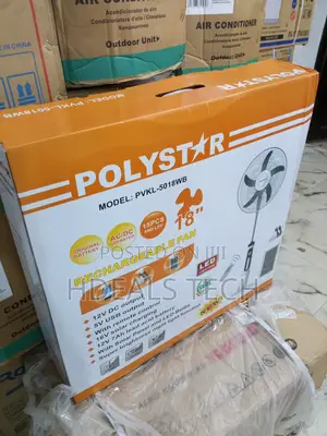 Polystar Rechargeable Fan - 18" With Long Battery Life