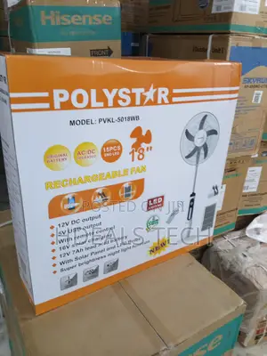 Polystar PVKL-5018wb Fan With Up to 12-Hour Runtime