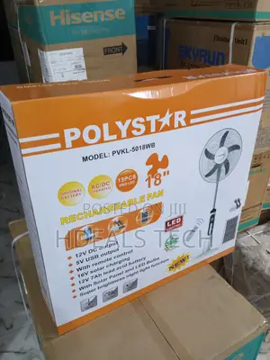 Affordable Rechargeable Fan - Polystar PVKL-5018wb